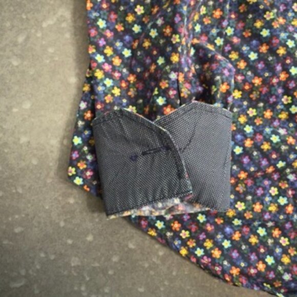 Bugatchi Shaped Fit Floral Button-Up Shirt – Size Large - Picture 11 of 14